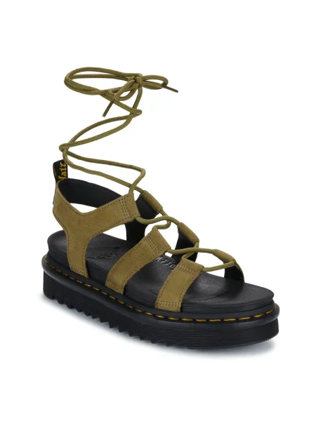 Sandale Dr. Martens din nubuc kaki