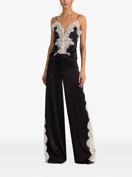 Pantaloni Alice + Olivia din dantelă negru