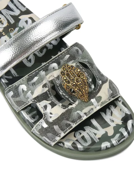 Sandale Kurt Geiger London cu model camuflaj verde