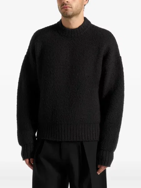 Svetr Manière De Voir s kulatým výstřihem černý