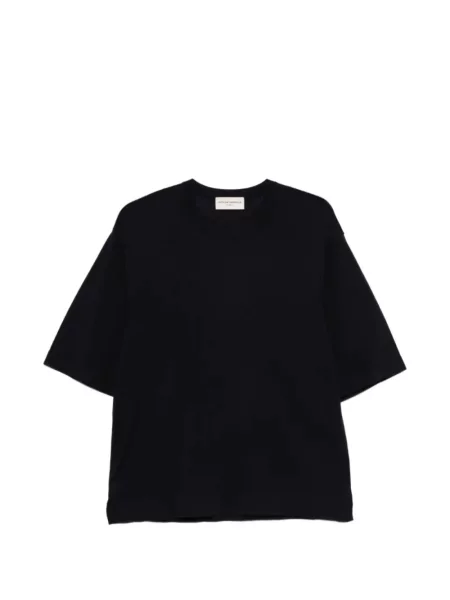 Tricou Officine Générale cu decolteu rotund negru