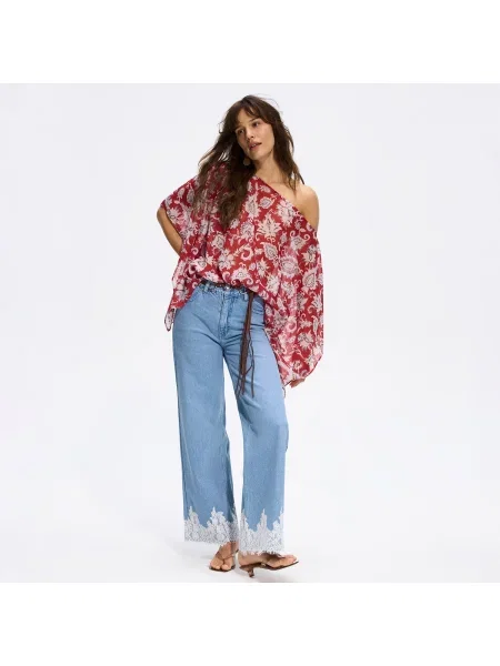Reserved LADIES` JEANS TROUSERS & BELT modrá