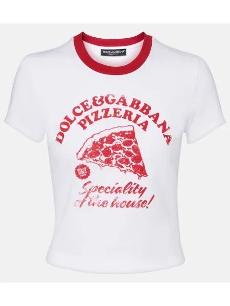 Tricou Dolce&gabbana cu imagine din jerseu alb