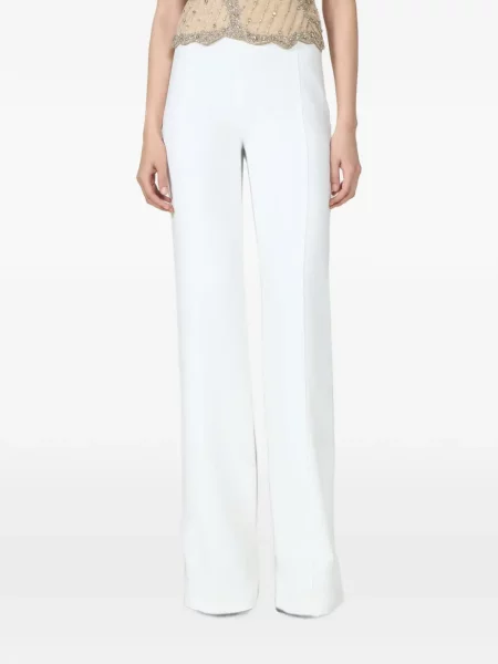 Pantaloni Costarellos evazate alb