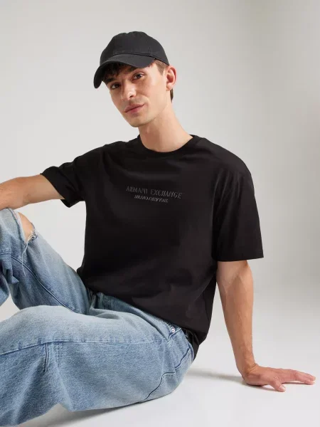 ARMANI EXCHANGE Tricou negru