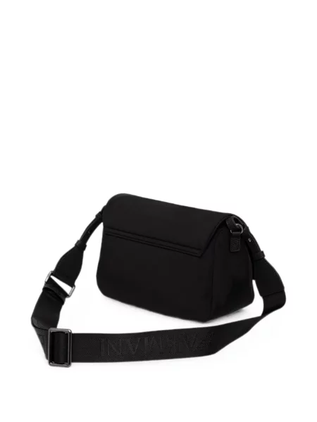 Crossbody torba Emporio Armani s autogramom crna