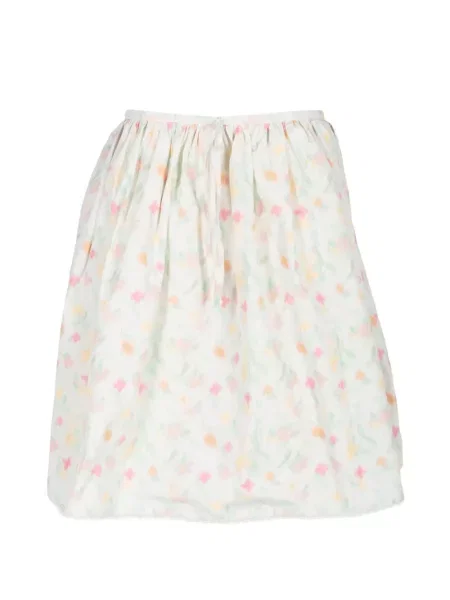 Rochie mini Bernadette cu model floral cu imagine alb