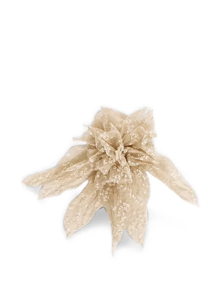 Brosa Alberta Ferretti de mătase cu model floral cu imagine