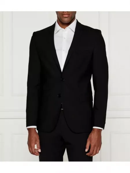 HUGO De lână sacou negru