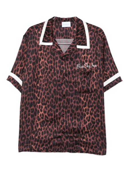 Риза Blue Sky Inn с принт с леопардов принт черно