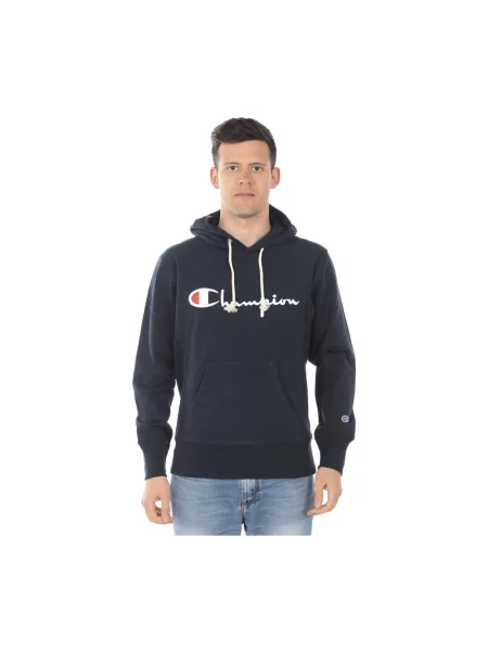 Bluza z kapturem Champion z logo niebieska