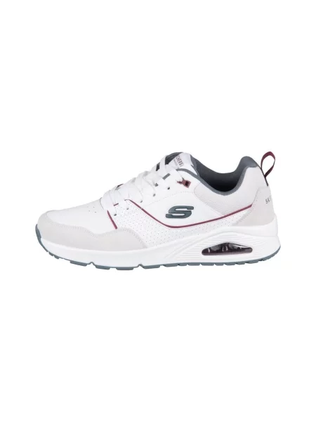 SKECHERS Niske tenisice UNO RETRO ONE bež siva / zelena / tamno crvena bijela