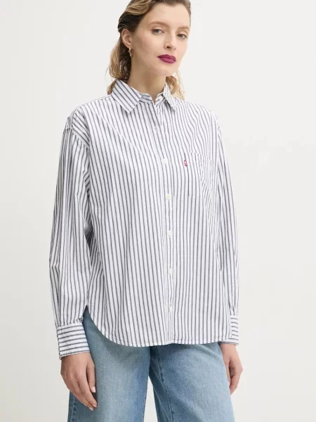 Levi's koszula HARLIE NEW BF SHIRT relaxed z kołnierzykiem klasycznym szary