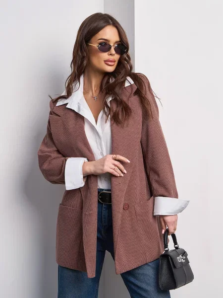 Піджак ISSA Plus коричневий