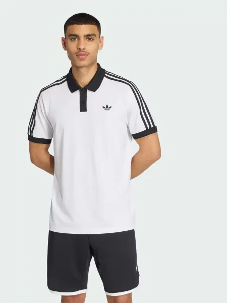 Поло adidas комбінований верх білий