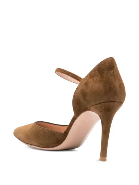 Pantofi cu toc Gianvito Rossi cu bretele maro