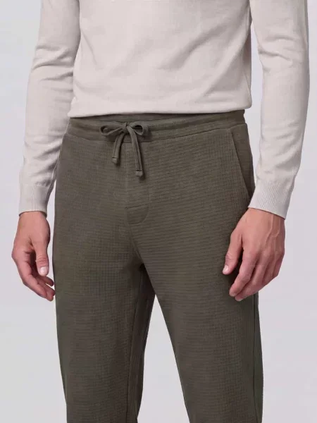 Spodnie dresowe w kroju regular fit z mieszanki bawełny model Austin' Hugo oliwkowe