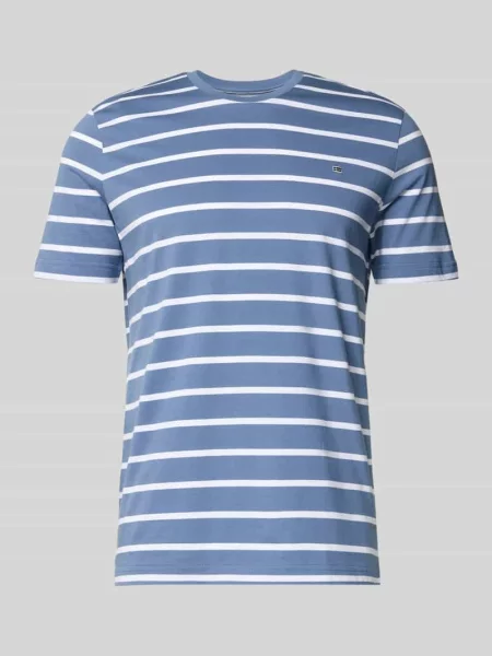T-shirt o kroju regular fit z wyhaftowanym logo Christian Berg Men niebieska