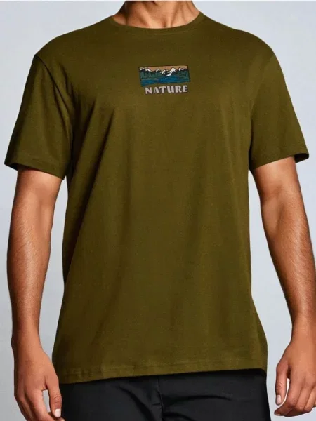 Sinsay Koszulka z krótkim rękawem khaki