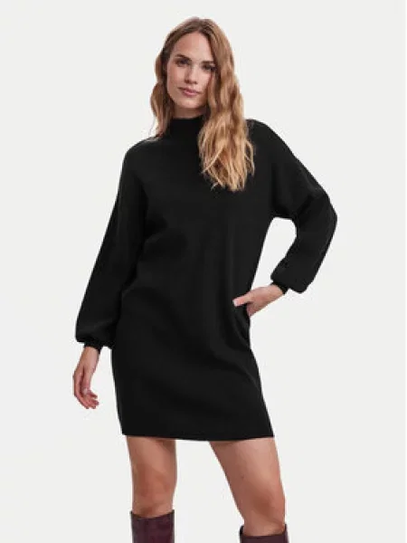 Úpletové šaty Vero Moda černé