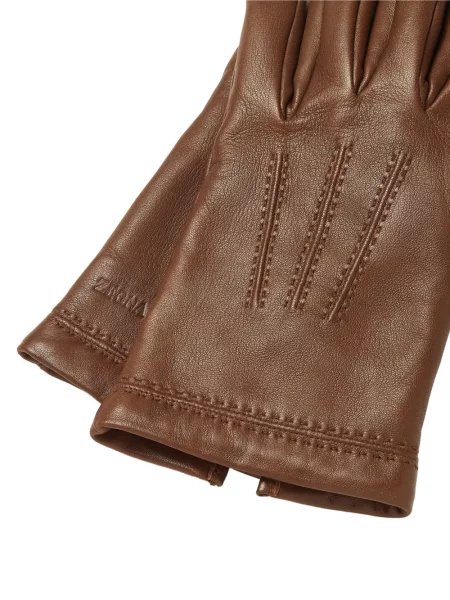 Rukavice Zegna hnedá