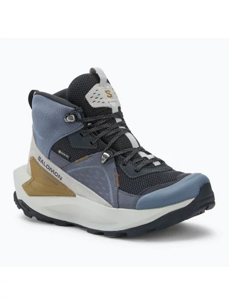 Turistické boty Salomon Elixir Mid GTX dark navy/grisaille/gray violet tmavě modré