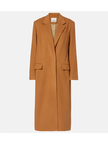 Palton Isabel Marant de lână maro