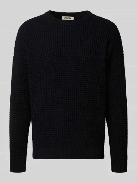 Dzianinowy sweter Drykorn z nadrukiem czarny