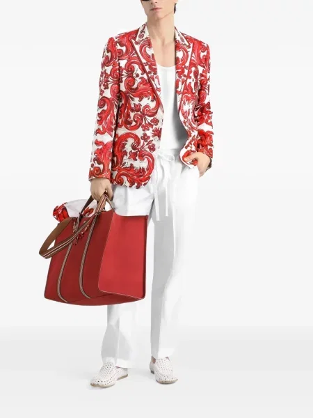 Cămașă Dolce & Gabbana de mătase alb