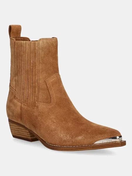 Kabojski škornji iz semiša Guess rjava