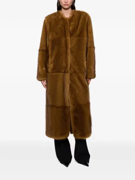 Palton de blană Stand Studio cu blană maro