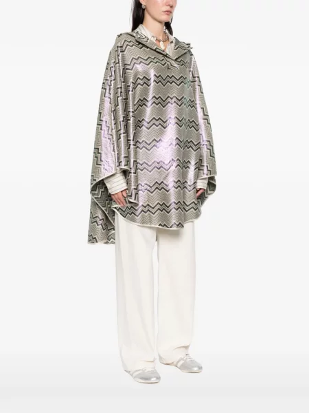 Palton Missoni cu glugă verde