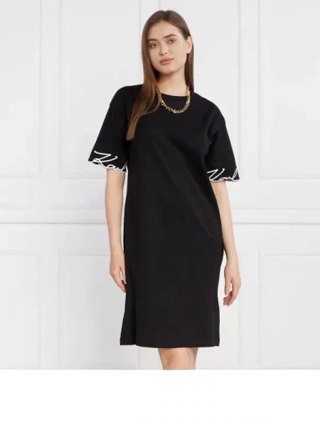 Karl Lagerfeld Rochie karl signature slv hem negru