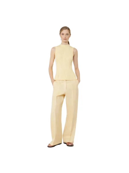 Dzianinowy sweter Weekend Max Mara żółty