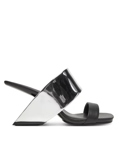 Шлепанцы United Nude на липучках серебряные