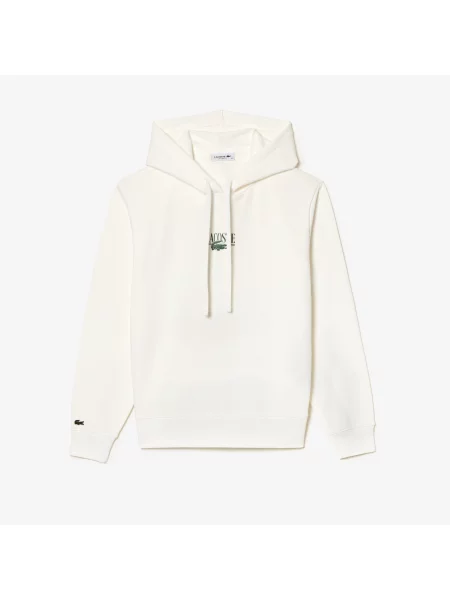 Lacoste Bluza Z Kapturem Jogger Z Nadrukiem beżowa