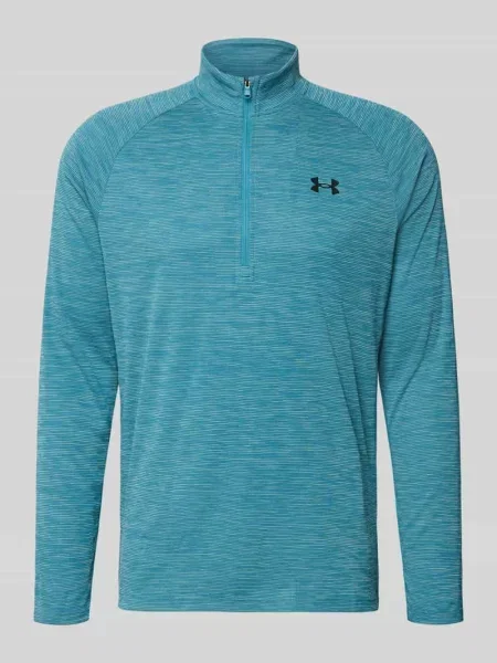 Koszulka funkcyjna z logo i zamkiem błyskawicznym Under Armour czarna