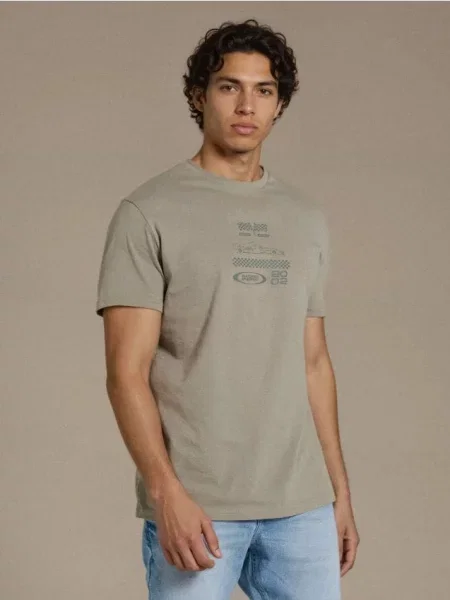 Sinsay koszulka z nadrukiem zielony