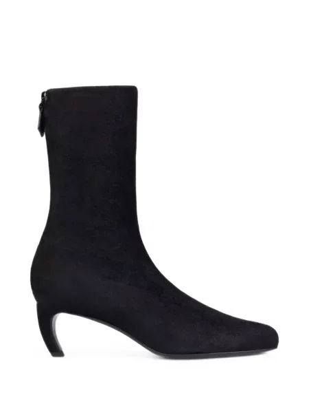 Cizme scurte Victoria Beckham din piele de căprioară negru