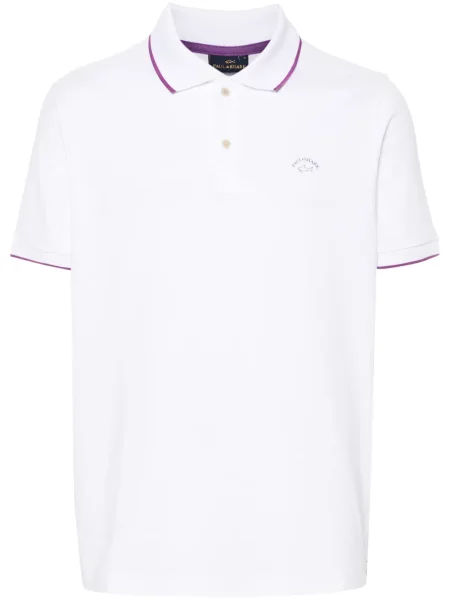 Tricou polo Paul & Shark alb