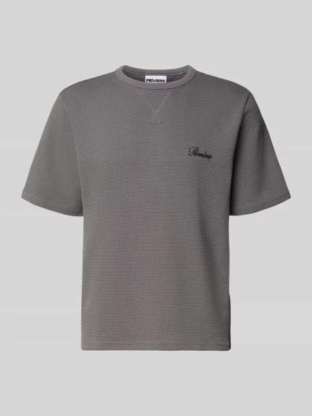 T-shirt z przeszyciem z logo Review