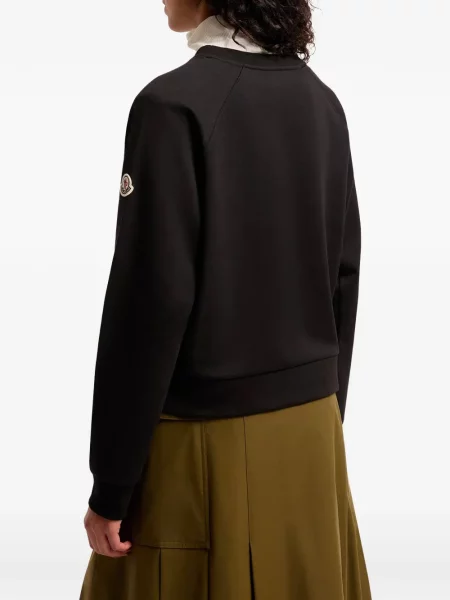 Džemperis Moncler apvaliu kaklu juoda