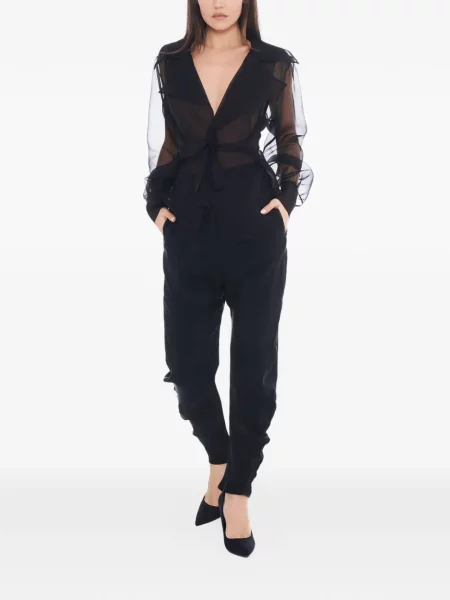 Pantaloni Tessitura conici negru