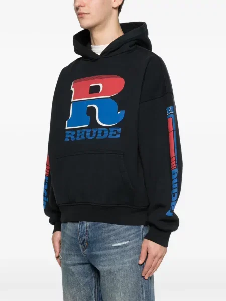 Hanorac cu glugă Rhude cu autograf negru