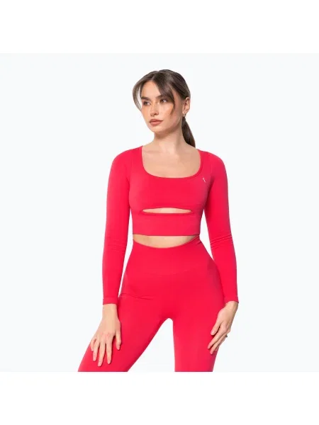 Tréninkové tričko Longsleewe Carpatree Dopamine Buzz Seamless coral paradise pink