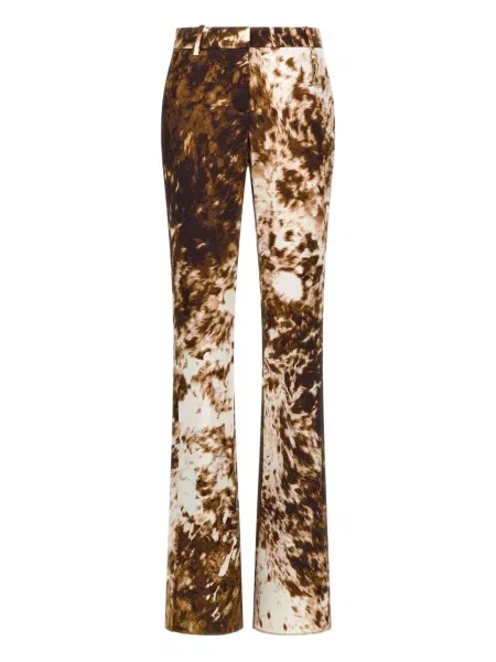 Pantaloni Roberto Cavalli cu imagine maro