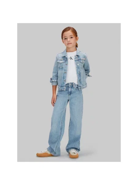 Široké džínsy Calvin Klein Jeans sivá