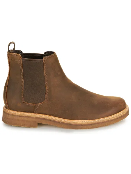 Členková obuv s elastickým prvkom Clarks hnedá