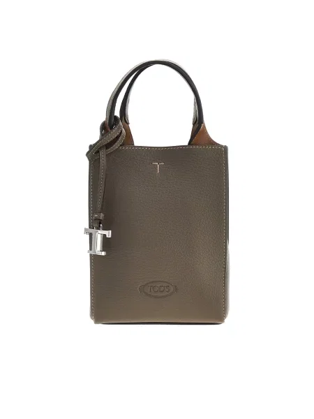 Shopperka Tod's skórzana szara