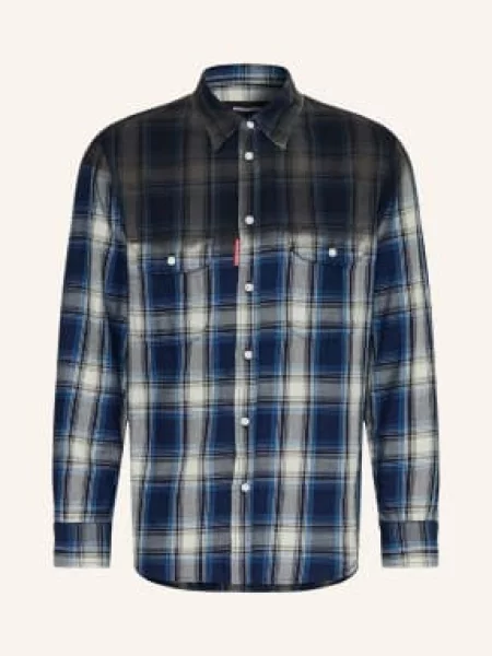 Košile Comfort Fit tmavě / režná modrá